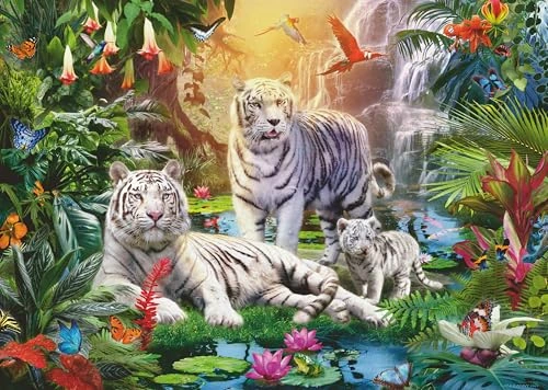 Famille de tigres — 1000 pièces — visuel de la référence