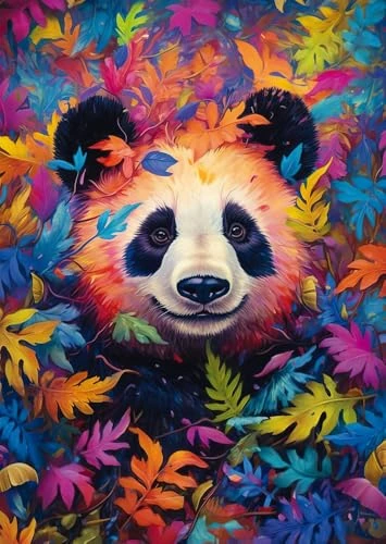 Panda dans la forêt arc-en-ciel — 1000 pièces — visuel de la référence
